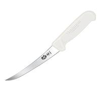 Victorinox Fibrox Couteau à Désosser, 15 Cm, Courbe/Étroit, Anti-Dérapant, Inoxydable, Acier Inoxydable, Blanc