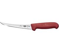 Victorinox Fibrox Couteau à Désosser, 15 Cm, Courbe/Étroit, Flexible, Anti-Dérapant, Inoxydable, Acier Inoxydable, Rouge