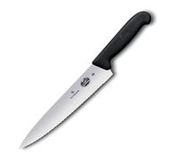 Victorinox Chefs Knife - Serrated Lame 10 "Lame. Noir