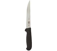 Victorinox Fibrox Couteau de Cuisine/Couteau à Désosser, Manche Ergonomique, 12 Cm, Noir