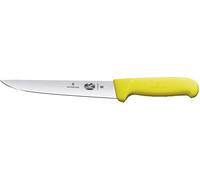 Victorinox Fibrox Couteau de Cuisine/Couteau à Saigner, Manche Ergonomique, Longueur : 18 Cm, Jaune