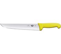Victorinox Fibrox Couteau de Cuisine, Couteau de Boucher Jaune Longueur : 28 cm, 5,5208,28 cm