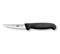 Victorinox Fibrox Couteau éplucheur pour fruits et légumes, Petit couteau à désosser la viande, 10 cm, Lame lisse, Tranchant, Inox, Noir