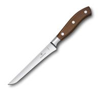 Victorinox Grand Maître, Couteau à désosser professionnel, Lame extra-tranchante, tranchant droit, 15 cm, Manche en bois noble, Acier inoxydable, brun