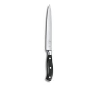 Victorinox Grand Maître, Couteau à filet professionnel, Lame extra-tranchante, tranchant droit, 20 cm, manche plastique, acier inoxydable, noir