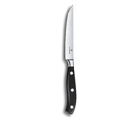 Victorinox Grand Maître Couteau à Steak, Acier Inoxydable, 12 cm, Noir | Lame lisse extra-tranchante pour découpe de viande précise, manche ergonomique en POM, qualité professionnelle.