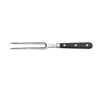Victorinox Grand Maître, Fourchette à découper professionnelle, Lame extra-tranchante, 15 cm, Manche plastique robuste, Acier inoxydable, noir
