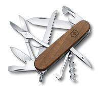 Victorinox Huntsman Bois Couteau de Poche Suisse, Léger, Multitool, 13 Fonctions, Tire Bouchon, Grand Lame, Voir, Bois B1
