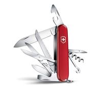 Victorinox Huntsman Couteau de Poche Suisse, Léger, Multitool, 15 Fonctions, Tire Bouchon, Grand Lame, Ouvre Boite, Rouge