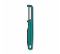 Victorinox Iota Éplucheur à Tomates et Fruits, Lame Dentelée 16.5 cm, Vert | Éplucheur de cuisine à double tranchant en polypropylène léger, idéal pour les peaux tendres, Swiss Made