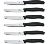 Victorinox jeu de 6 couteaux de table à pain noir Noir G