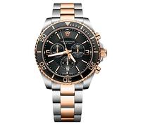 Victorinox Maverick Montre chronographe à Quartz analogique pour Homme Étanche jusqu'à 100 m Diamètre du boîtier 43 mm Bracelet 21 mm, coloré, Bracelet