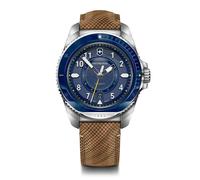 VICTORINOX Montre à affichage analogique bleu / marron / argent, Taille One Size
