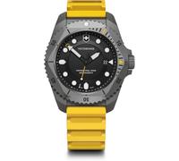 Victorinox Montre Homme Dive Pro Ø 43 mm, Swiss Made, Quartz Analogique, Étanche Jusqu’à 300 m, Verre Saphir, Bracelet Caoutchouc, Jaune