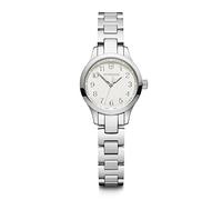 Victorinox Montre Femme Alliance XS Ø 28 mm, Swiss Made, Quartz Analogique, Étanche Jusqu’à 100 m, Verre Saphir, Bracelet INOX, Blanc/Argent