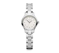 Victorinox Montre Femme Alliance XS Ø 28 mm, Swiss Made, Quartz Analogique, Étanche Jusqu’à 100 m, Verre Saphir, Bracelet INOX, Blanc/Argent