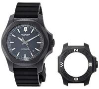 Victorinox Montre Homme I.N.O.X. Carbon Mechanical Ø 43 mm, Mécanique, Swiss Made, Étanche Jusqu’à 200 m, Bracelet Caoutchouc, Noir