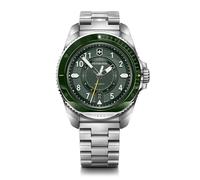 VICTORINOX Montre à affichage analogique vert foncé / argent, Taille One Size