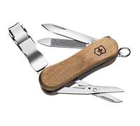 Victorinox Nailclip 580, Swiss Made, 6 Fonctions, Lime à Ongles, Coupe-Ongles, Lame, Ciseaux, Bois