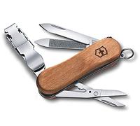 Victorinox Nailclip 580, Swiss Made, 6 Fonctions, Lime à Ongles, Coupe-Ongles, Lame, Ciseaux, Bois