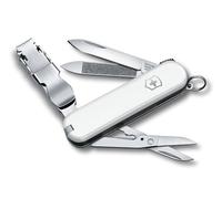 Victorinox Nailclip 580, Swiss Made, 8 Fonctions, Lime à Ongles, Coupe-Ongles, Lame, Ciseaux, Blanc
