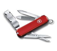 Victorinox Nailclip 580, Swiss Made, 8 Fonctions, Lime à Ongles, Coupe-Ongles, Lame, Ciseaux, Rouge