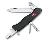 Victorinox Couteau Picknicker – 11 fonctions, lame fixe, tire-bouchon – Noir