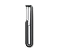 Victorinox Nova-I Éplucheur à Légumes et Fruits, Lame Droite en Acier, Noir | Éplucheur universel à double tranchant pour peaux fines, manche en Tritan durable, 162 mm, fabriqué en Suisse
