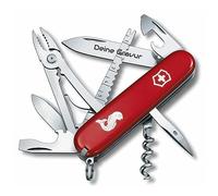 Victorinox Pêcheur avec gravure souhaitée sur la lame I cadeau pour homme femme I pour un anniversaire I Couteau suisse personnalisé avec 19 fonctions 1.3653.72...