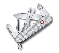 Victorinox Pioneer X Alox Couteau de Poche Suisse, Léger, Multitool, 9 Fonctions, Lame, Ouvre Boite, Argent