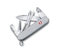 Victorinox Couteau de poche Pioneer X Alox – 9 fonctions, léger, lame & ouvre-boîte – Argent