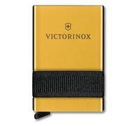 Victorinox Portefeuille Smart Card, Portefeuille 2 en 1 avec Outils Pratiques, 10 Fonctions, Swiss Made, Porte-Cartes, y c. Bande Élastique pour Billets et Reçus, Or Exquis