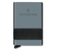 Victorinox Portefeuille Smart Card, Portefeuille 2 en 1 avec Outils Pratiques, 10 Fonctions, Swiss Made, Porte-Cartes, y c. Bande Élastique pour Billets et Reçus, Gris Élégant
