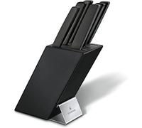 Victorinox Swiss Modern set de 6 couteaux de cuisine avec bloc, noir, 6.7186.63