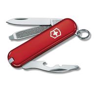 Victorinox Rally, Mini Couteau de Poche Suisse, Léger, Multitool, 9 Fonctions, Ouvre Boite, Tournevis, Rouge