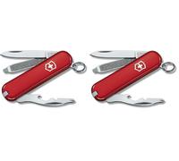 Victorinox Rally, Mini Couteau de Poche Suisse, Léger, Multitool, 9 Fonctions, Ouvre Boite, Tournevis, Rouge