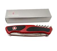 Victorinox Ranger Grip 55 Couteau de Poche Suisse, Multitool, 12 Fonctions, Grande Lame Fixe, Tire Bouchon