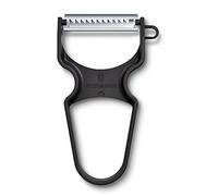 Victorinox Rapid Éplucheur à Fruits et Légumes à Bord Dentelé, Noir | Éplucheur emblématique en ABS avec lame en acier inoxydable ultra-tranchante pour cuisine et EDC, Fabriqué en Suisse