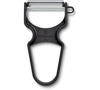 Victorinox Rapid Éplucheur à Lame Dentelée en Acier Inoxydable, Noir | Éplucheur à deux tranchants pour gauchers et droitiers, idéal pour tomates et kiwis, ABS, Swiss Made