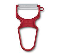Victorinox RAPID Éplucheur, Éplucheur à tomates, dentelé, à deux tranchants, extra tranchant, manche plastique robuste, rouge