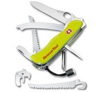 Victorinox Couteau de poche Rescue Tool Multitool 13 fonctions, briseur de vitres, jaune