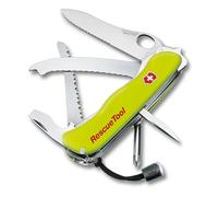 Victorinox Rescue Tool Couteau de Poche Suisse, Multitool, 13 Fonctions, Briseur de Vitres, Voir, Jaune B1