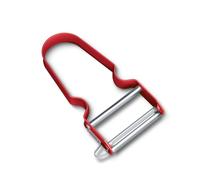Victorinox REX Éplucheur à Légumes en Aluminium, Lame Droite, Rouge | Éplucheur iconique extra tranchant pour fruits et légumes, design ergonomique léger, 110 mm, Fabriqué en Suisse