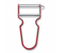 Victorinox REX Éplucheur, pour fruits, légumes, extra tranchant, coupe droite, aluminium, rouge