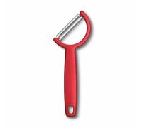 Victorinox Rho, Éplucheur pour Légumes, Fruits, Bord Droit, Tranchant Unique, Extra Aiguisé, Swiss Made, Rouge