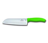 Victorinox Santoku Swiss Classic 17 cm avec découpes Couleur : vert