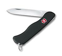Victorinox Sentinel Couteau de Poche Suisse, Multitool, 4 Fonctions, Grande Lame Fixe, Noir
