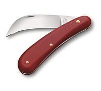 Victorinox Serpette M Couteau de Jardin, Lame Courbée, 110 mm, Rouge | Couteau horticole pour la taille en pépinière et le jardinage. Acier inoxydable et manche en nylon. Swiss Made