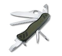 VICTORINOX Couteau Suisse Trailfinder, Couteau de l’armée, 10 Fonctions, Outil Multifonction avec Lame à Une Main, Ouvre-Boîtes, Tournevis, Vert/Noir