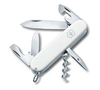 Victorinox Spartan Couteau de Poche Suisse, Léger, Multitool, 12 Fonctions, Lame, Ouvre Boite, Tire Bouchon, Blanc
